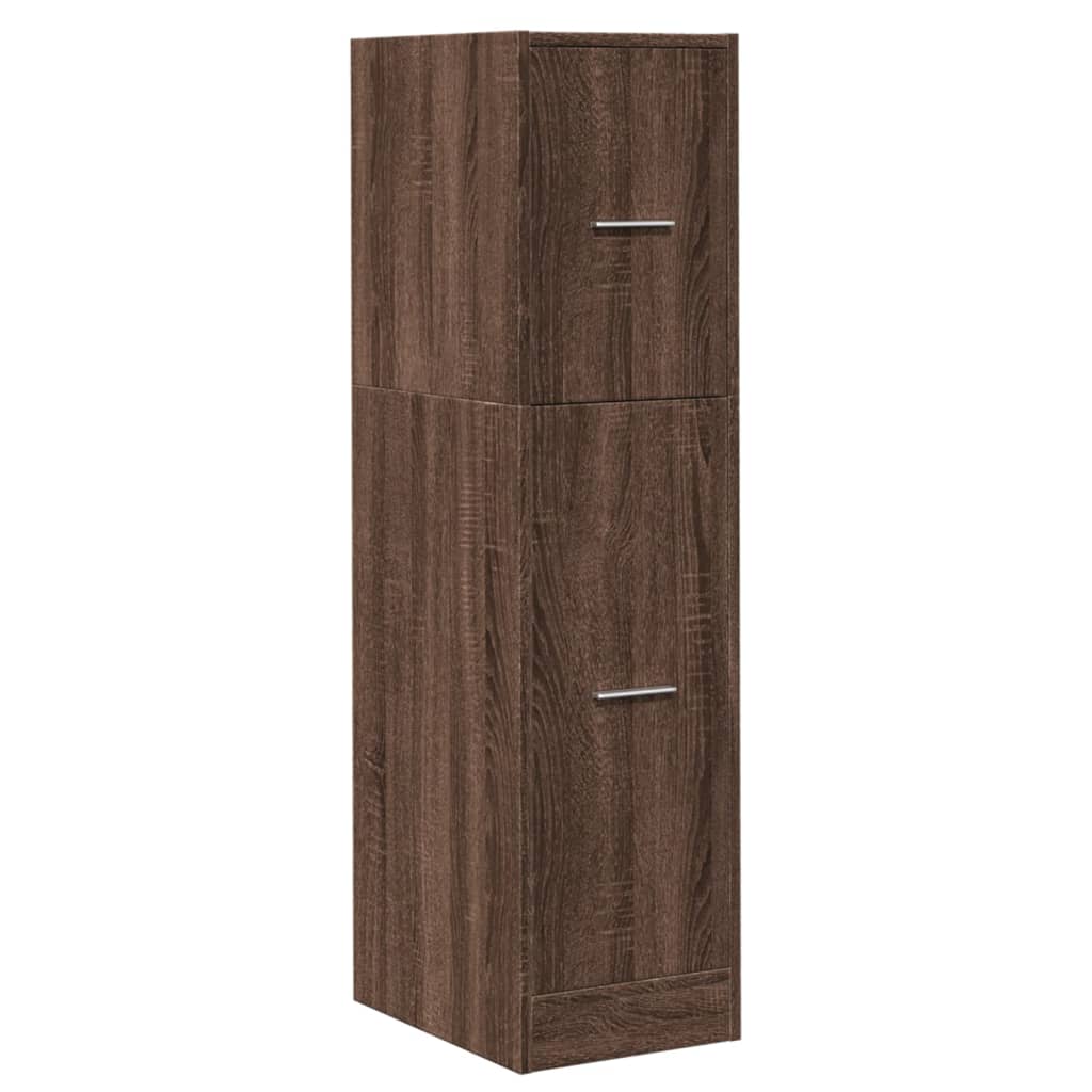 Apothecary Cabinet Brown Oak Look 30x41x118 cm Wood Material