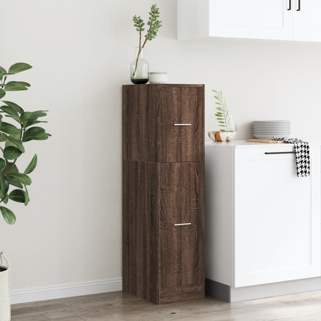 Apothecary Cabinet Brown Oak Look 30x41x118 cm Wood Material