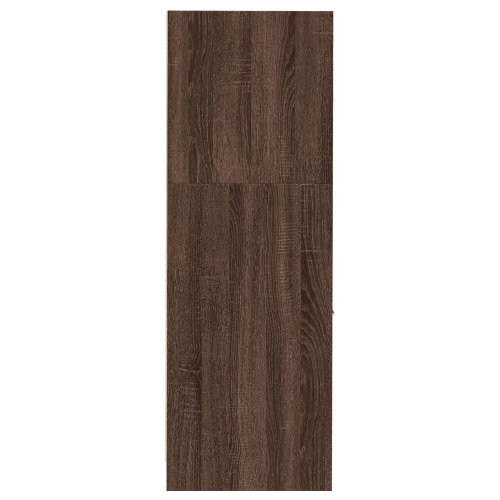 Apothecary Cabinet Brown Oak Look 30x41x118 cm Wood Material