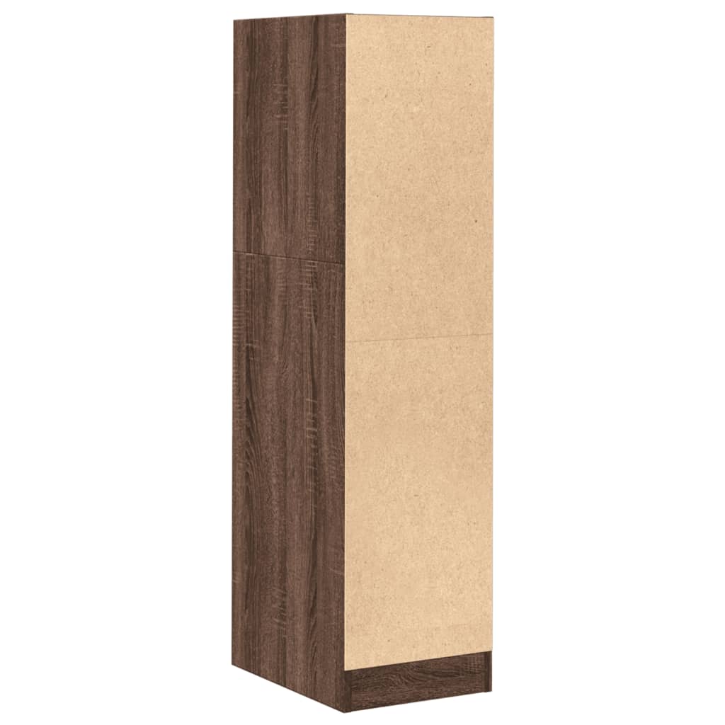 Apothecary Cabinet Brown Oak Look 30x41x118 cm Wood Material