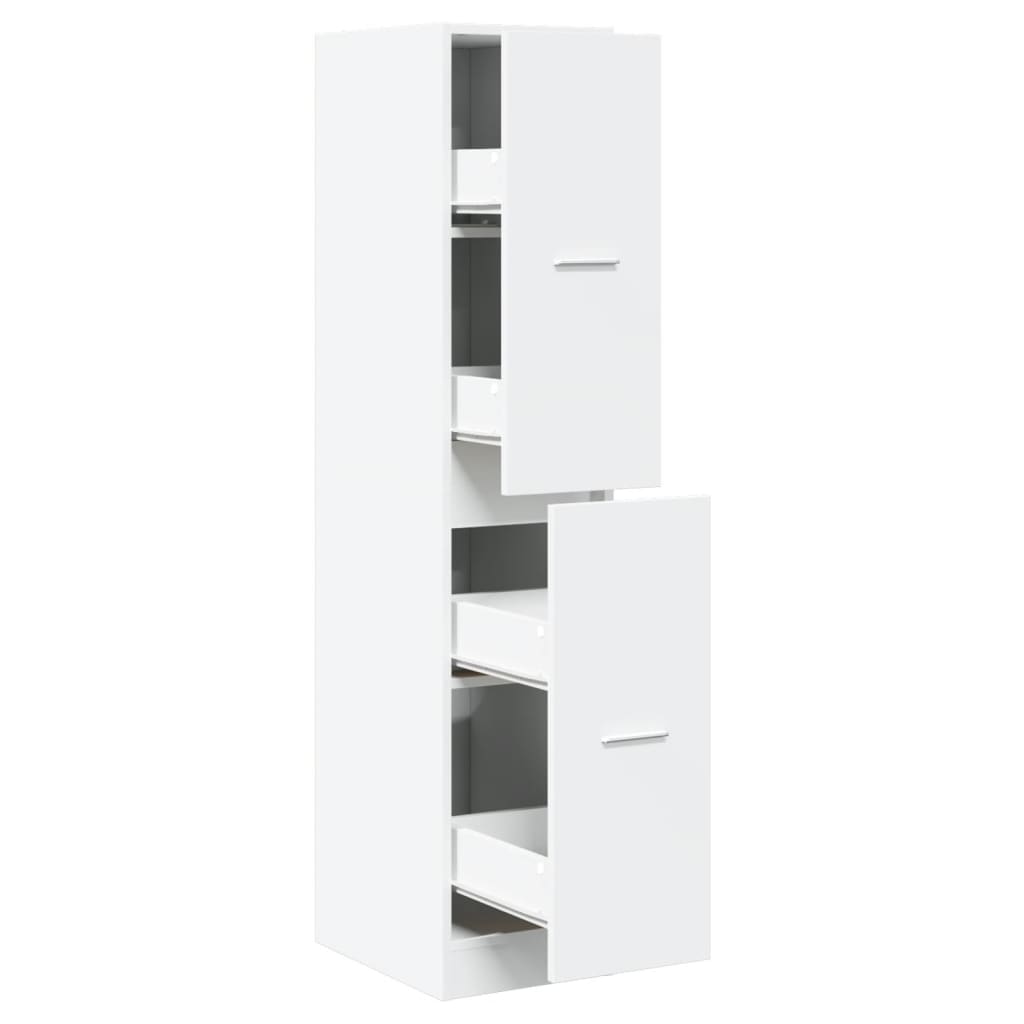 Apothecary Cabinet White 30x41x144.5 cm Wood Material