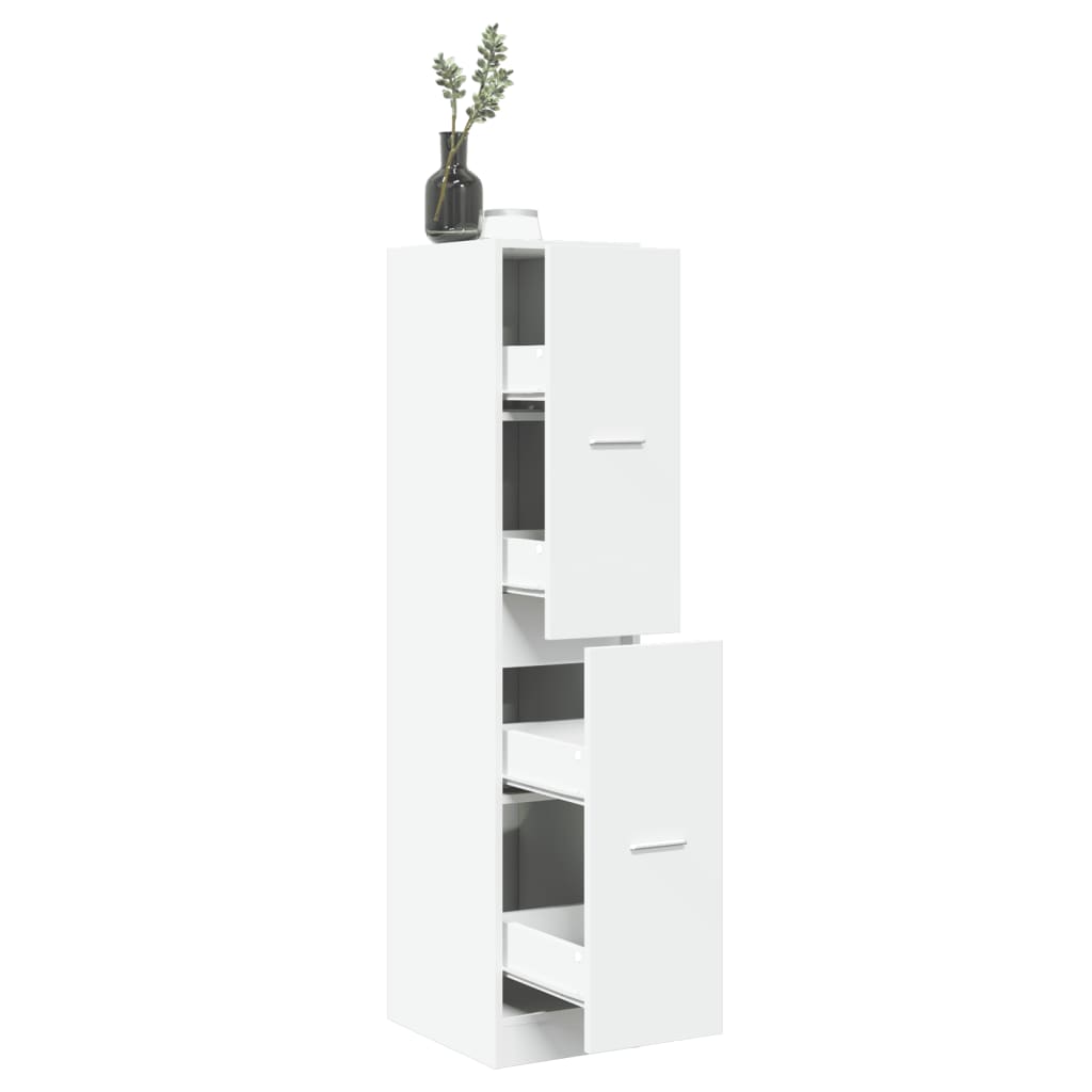 Apothecary Cabinet White 30x41x144.5 cm Wood Material