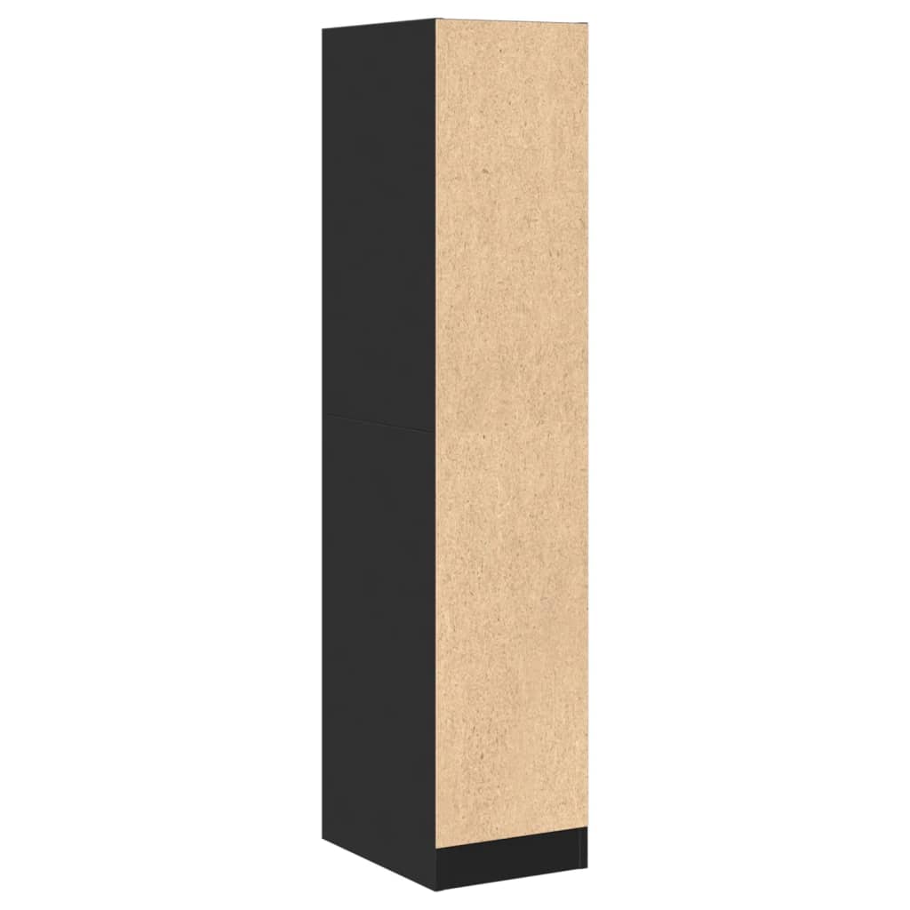 Apothecary Cabinet Black 30x41x144.5 cm Wood Material