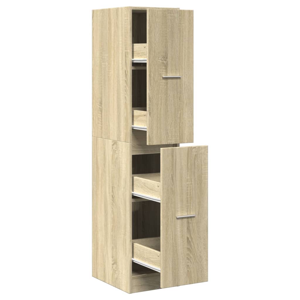 Apothecary Cabinet Sonoma Oak 30x41x144.5 cm Wood Material