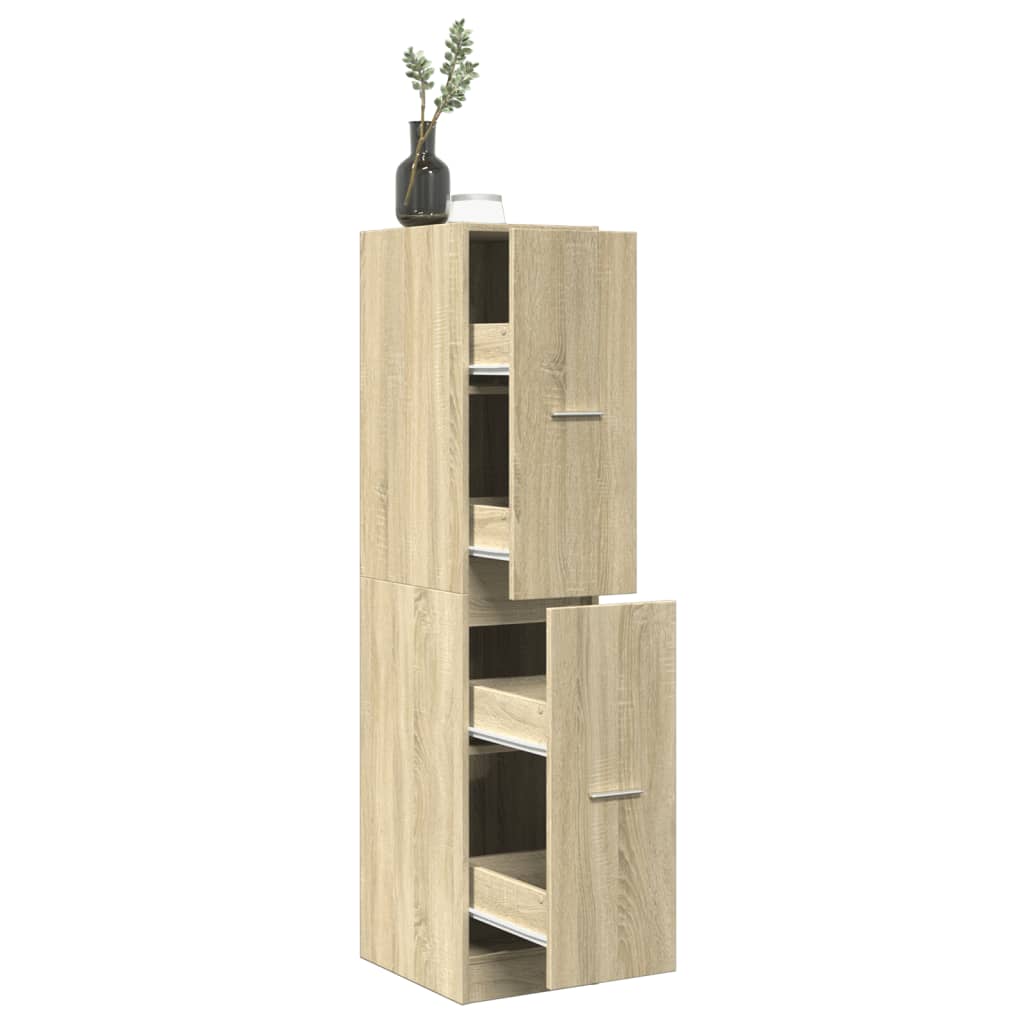 Apothecary Cabinet Sonoma Oak 30x41x144.5 cm Wood Material