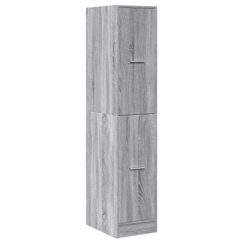 Apothecary Cabinet Gray Sonoma 30x41x144.5 cm Wood Material