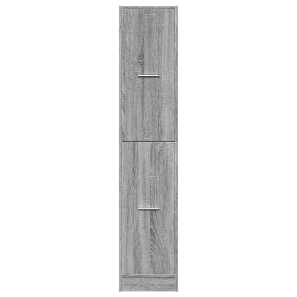 Apothecary Cabinet Gray Sonoma 30x41x144.5 cm Wood Material