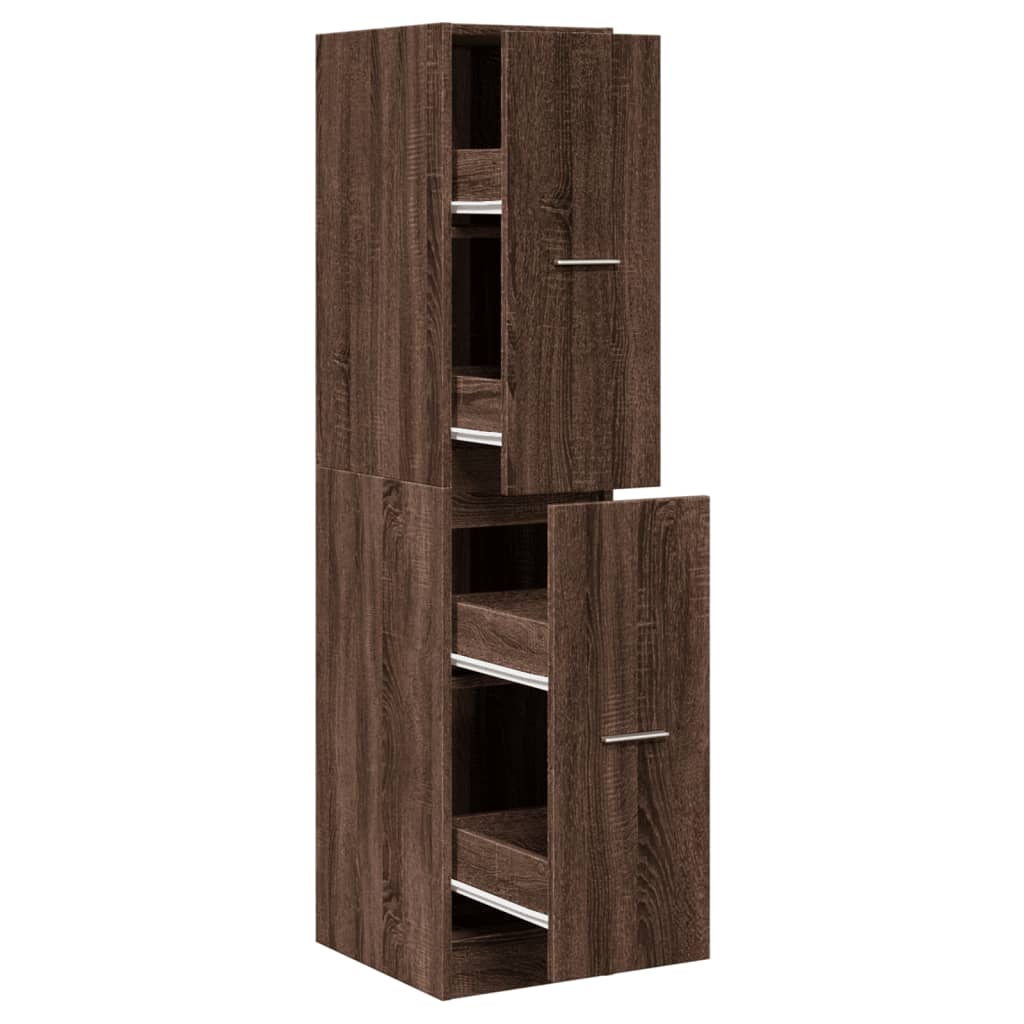 Apothecary Cabinet Oak Look 30x41x144.5 cm Wood Material