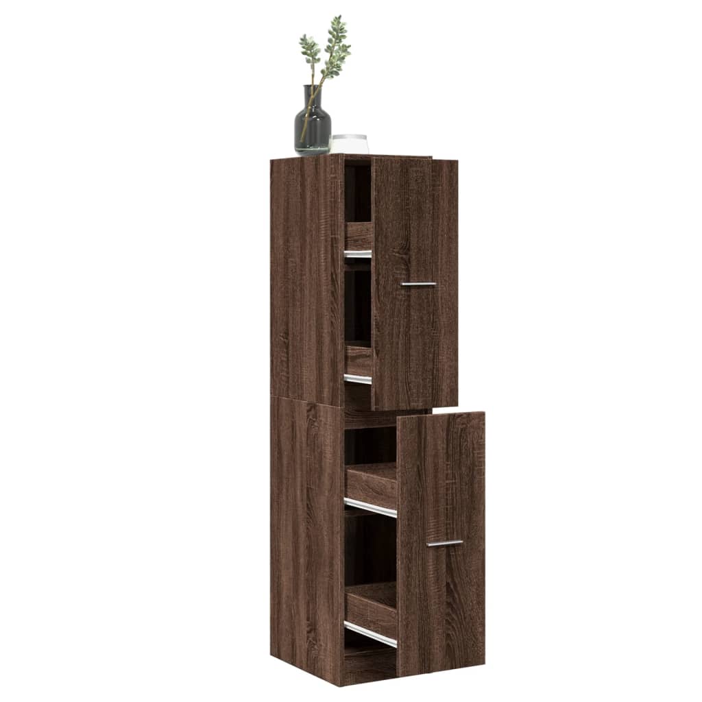 Apothecary Cabinet Oak Look 30x41x144.5 cm Wood Material