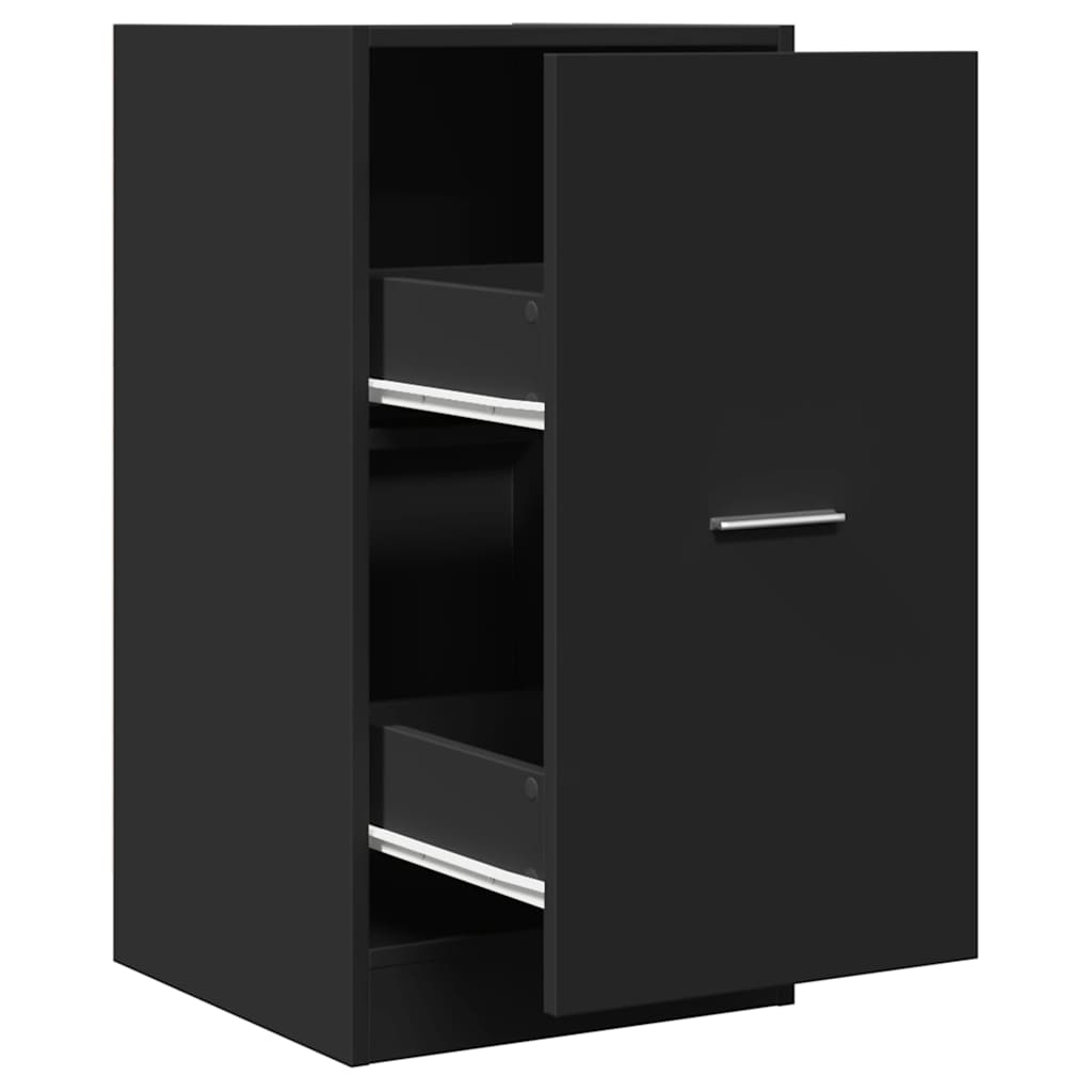 Apothecary Cabinet Black 40x41x77.5 cm Wood Material