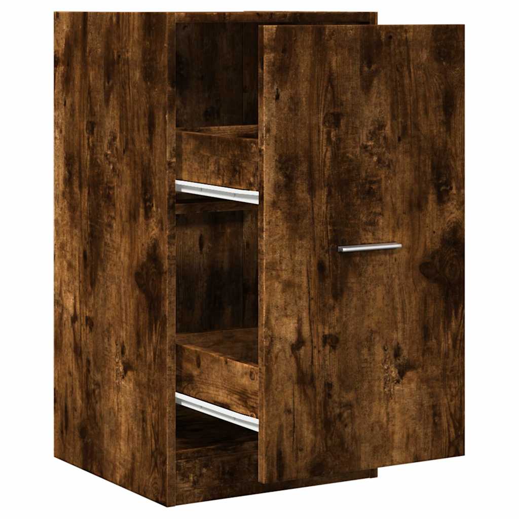 Apothecary Cabinet Smoked Oak 40x41x77.5 cm Wood Material