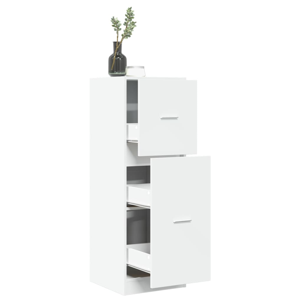 Apothecary Cabinet White 40x41x118 cm Wood Material