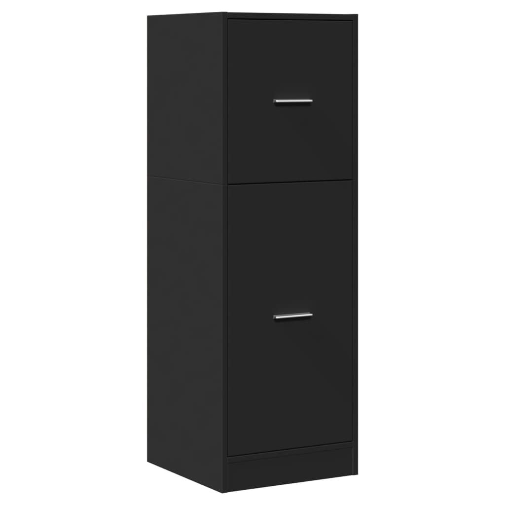 Apothecary Cabinet Black 40x41x118 cm Wood Material