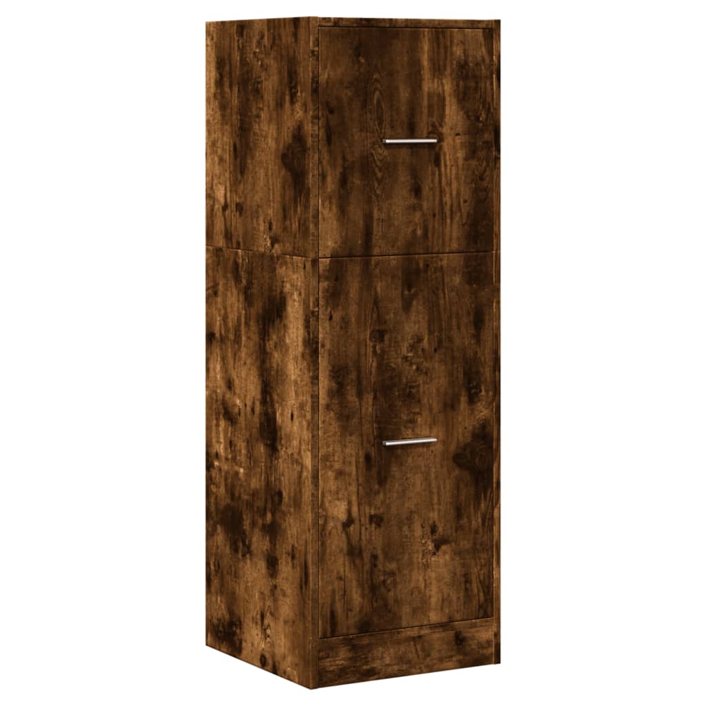 Apothecary Cabinet Smoked Oak 40x41x118 cm Wood Material