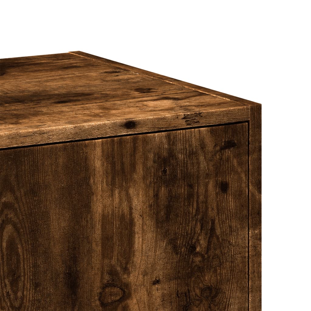 Apothecary Cabinet Smoked Oak 40x41x118 cm Wood Material