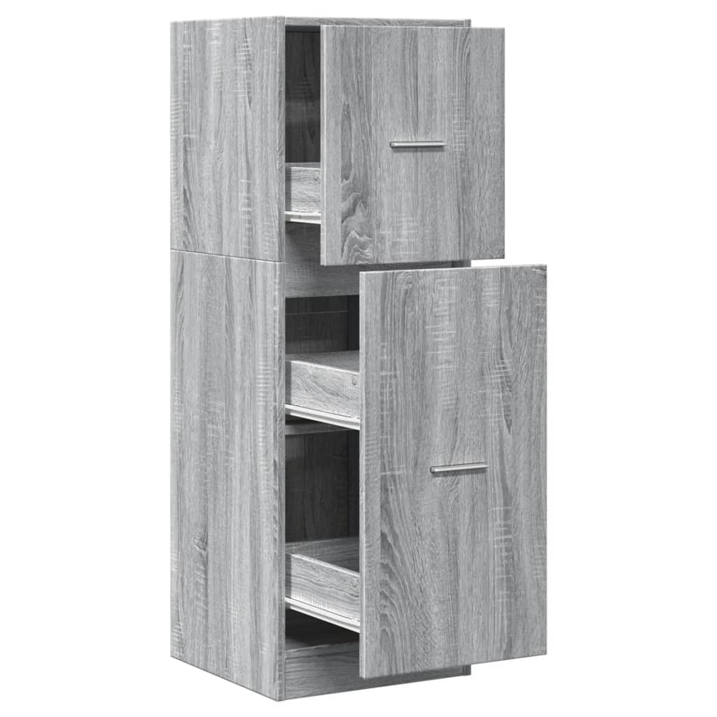 Apothekerschrank Grau Sonoma 40x41x118 cm Holzwerkstoff