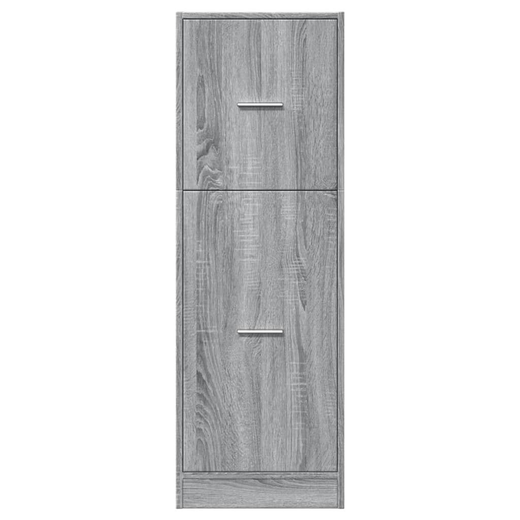 Apothecary Cabinet Gray Sonoma 40x41x118 cm Wood Material