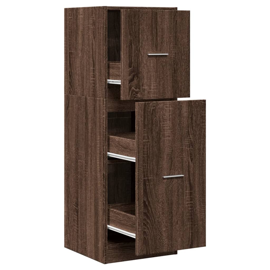 Apothecary Cabinet Oak Look 40x41x118 cm Wood Material