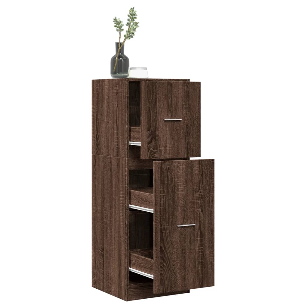 Apothecary Cabinet Oak Look 40x41x118 cm Wood Material