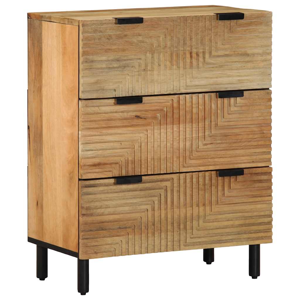 Sideboards 2 Stk. Braun 60x33x75 cm Massivholz Mango