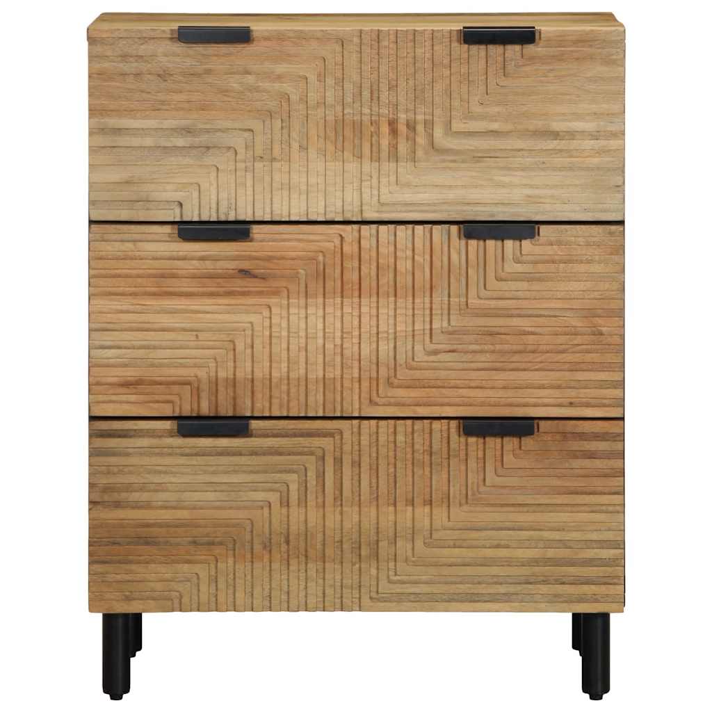 Sideboards 2 Stk. Braun 60x33x75 cm Massivholz Mango