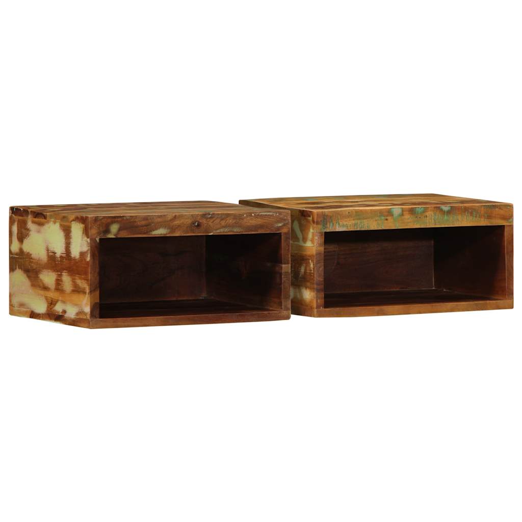 TV wall cabinets 2 pcs. Solid reclaimed wood