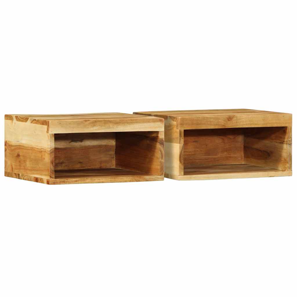 TV wall cabinets 2 pcs. solid wood acacia