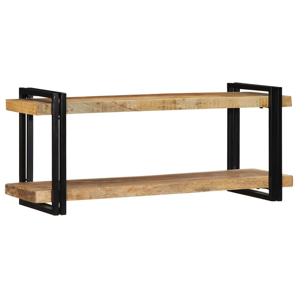 Wall shelf 110x33x45 cm Rough solid wood mango