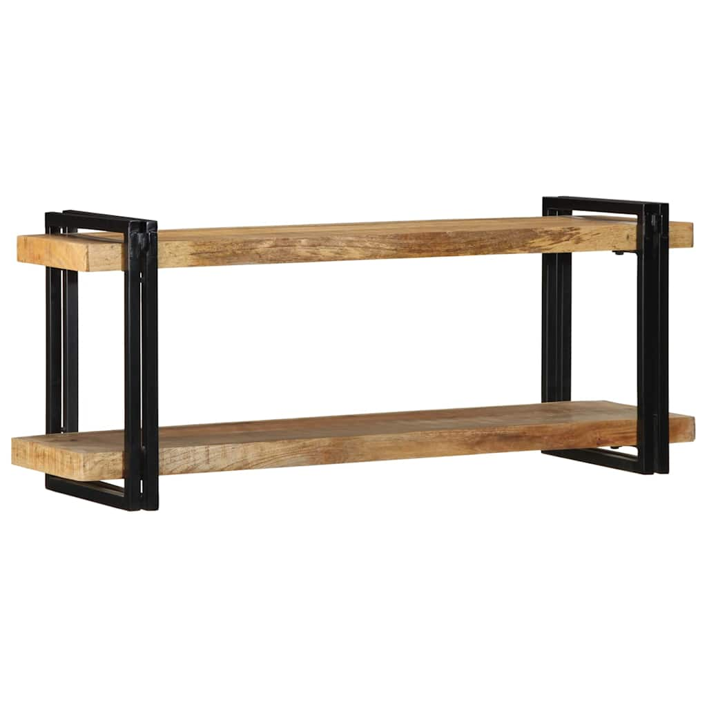 Wall shelf 110x33x45 cm Rough solid wood mango