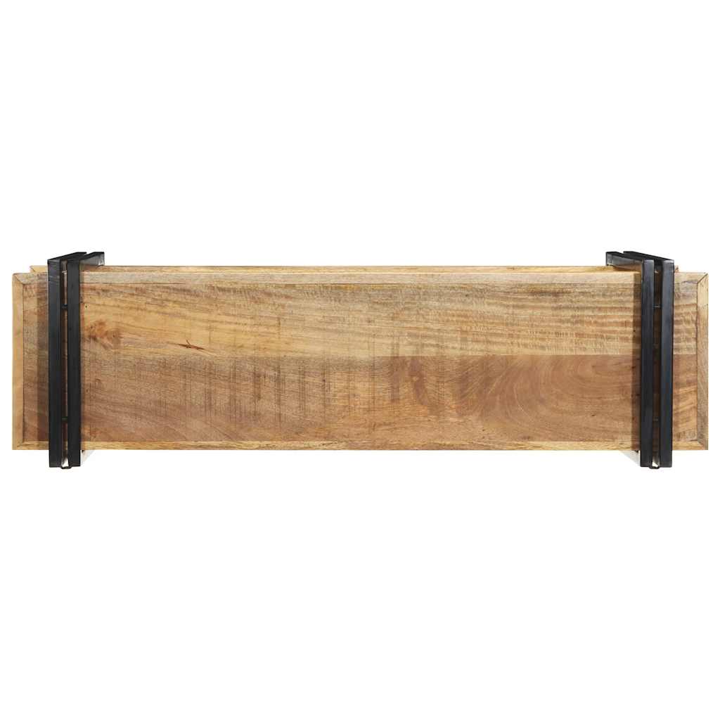 Wall shelf 110x33x45 cm Rough solid wood mango