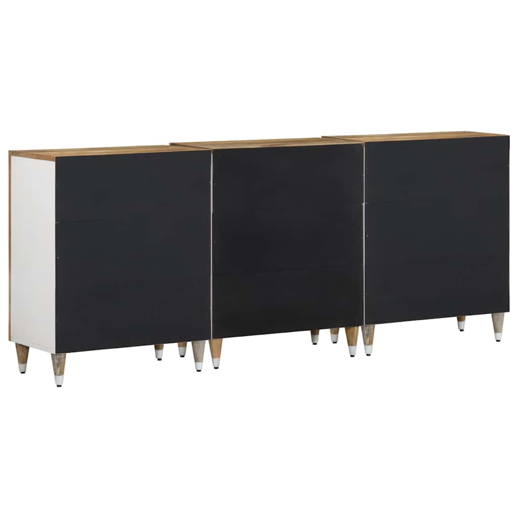 Sideboards 3 Stk. 60x33,5x75 cm Massivholz Mango