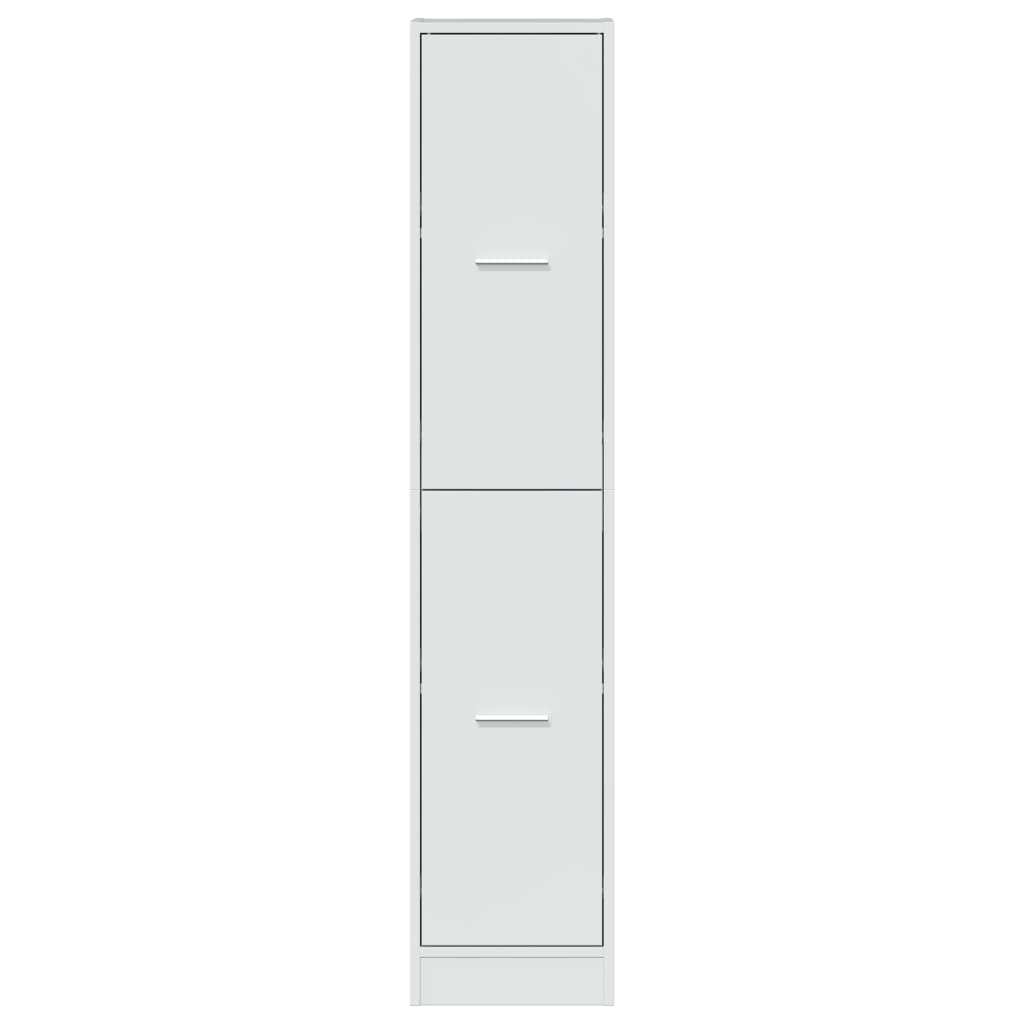 Apothecary Cabinet High Gloss White 30x41x144.5 cm Wood Material