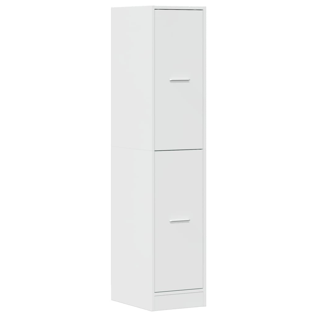 Apothecary Cabinet High Gloss White 30x41x144.5 cm Wood Material