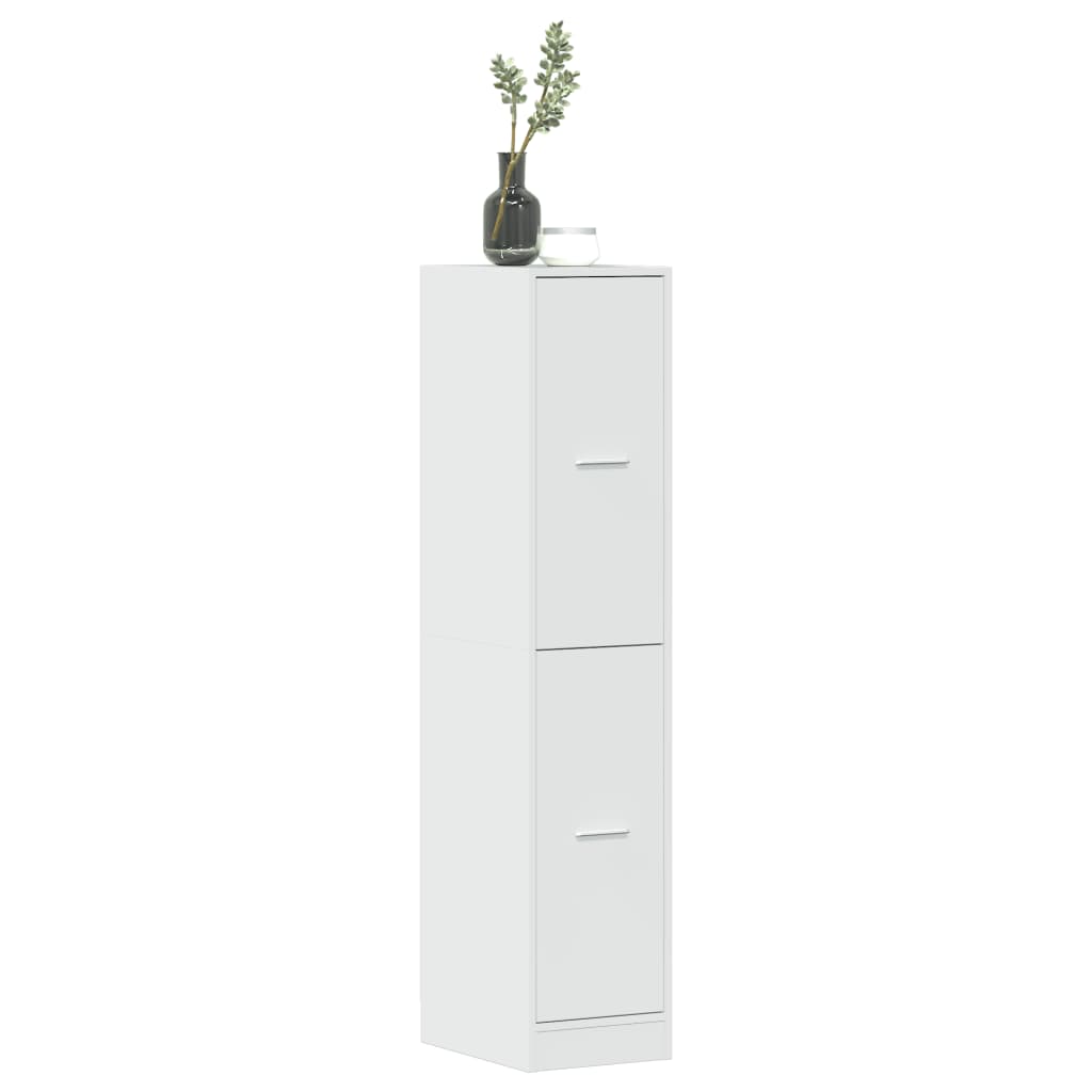 Apothecary Cabinet High Gloss White 30x41x144.5 cm Wood Material