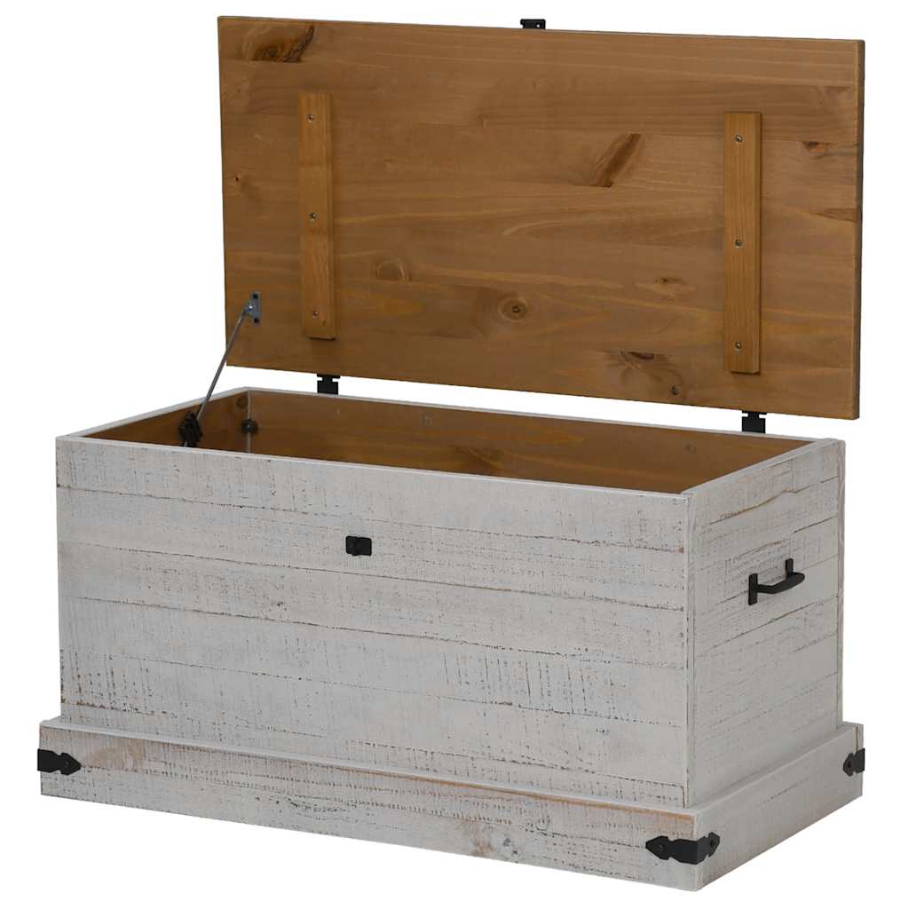 Chest HALDEN White 91x48x47 cm Solid Pine