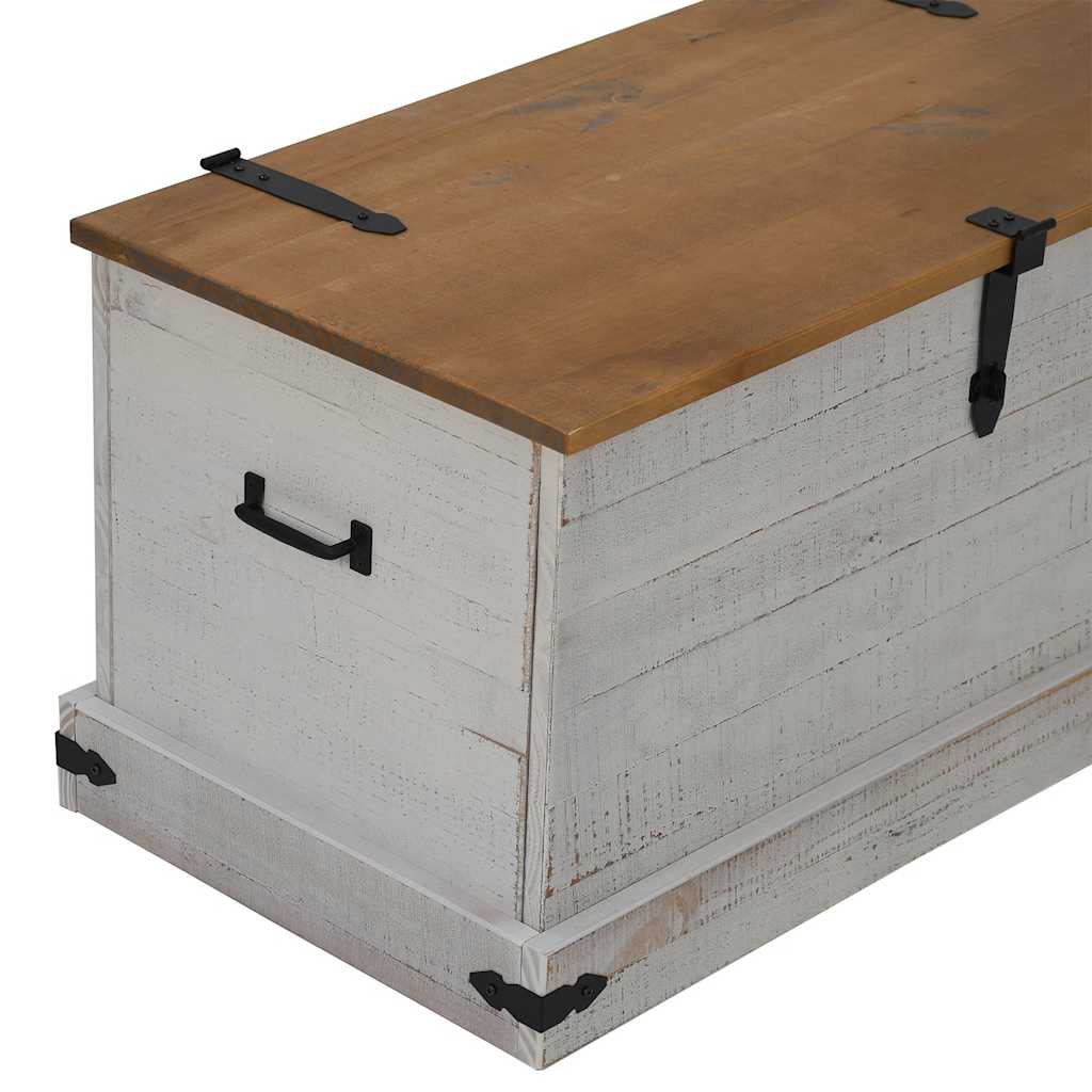 Chest HALDEN White 91x48x47 cm Solid Pine