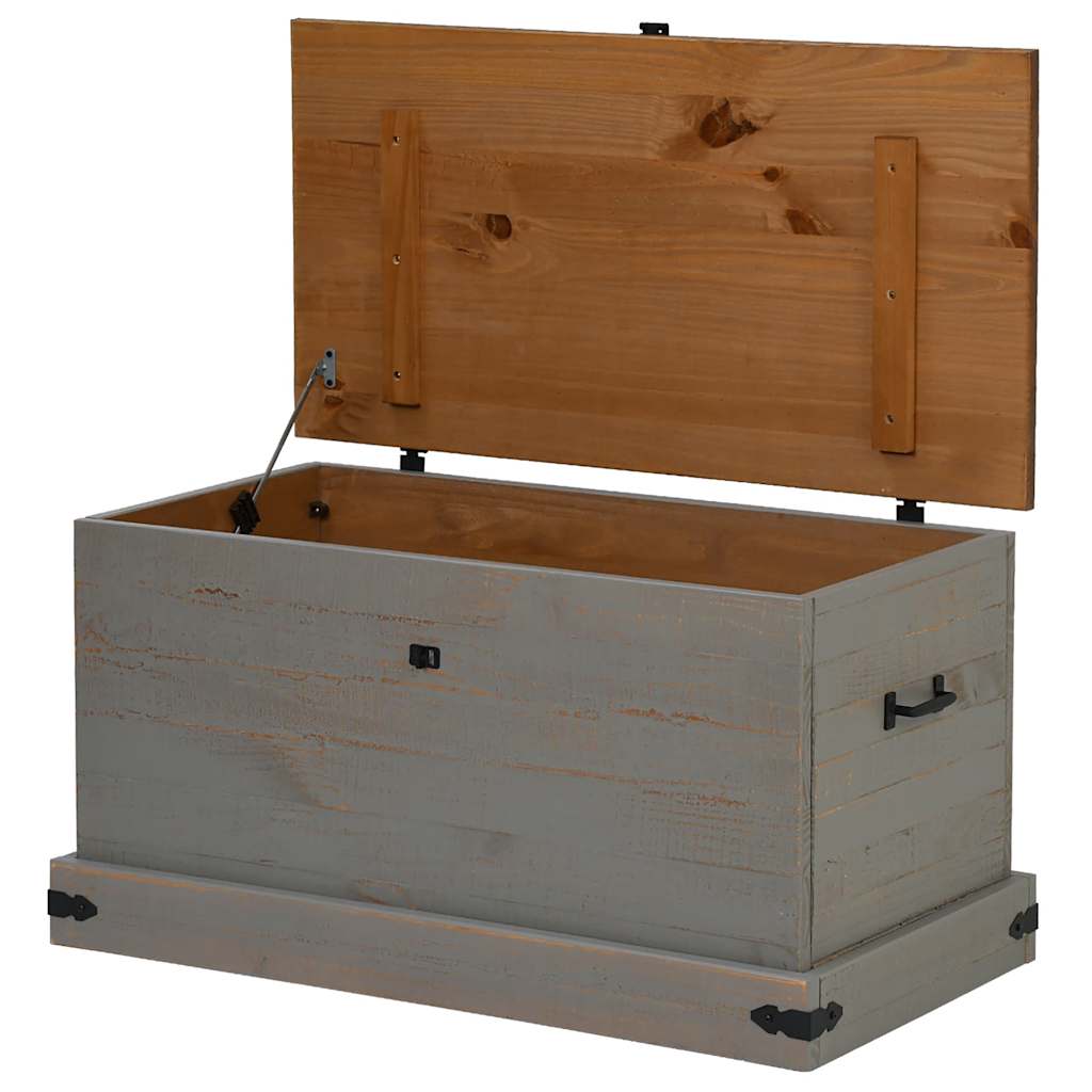 Chest HALDEN Grey 91x48x47 cm Solid Pine