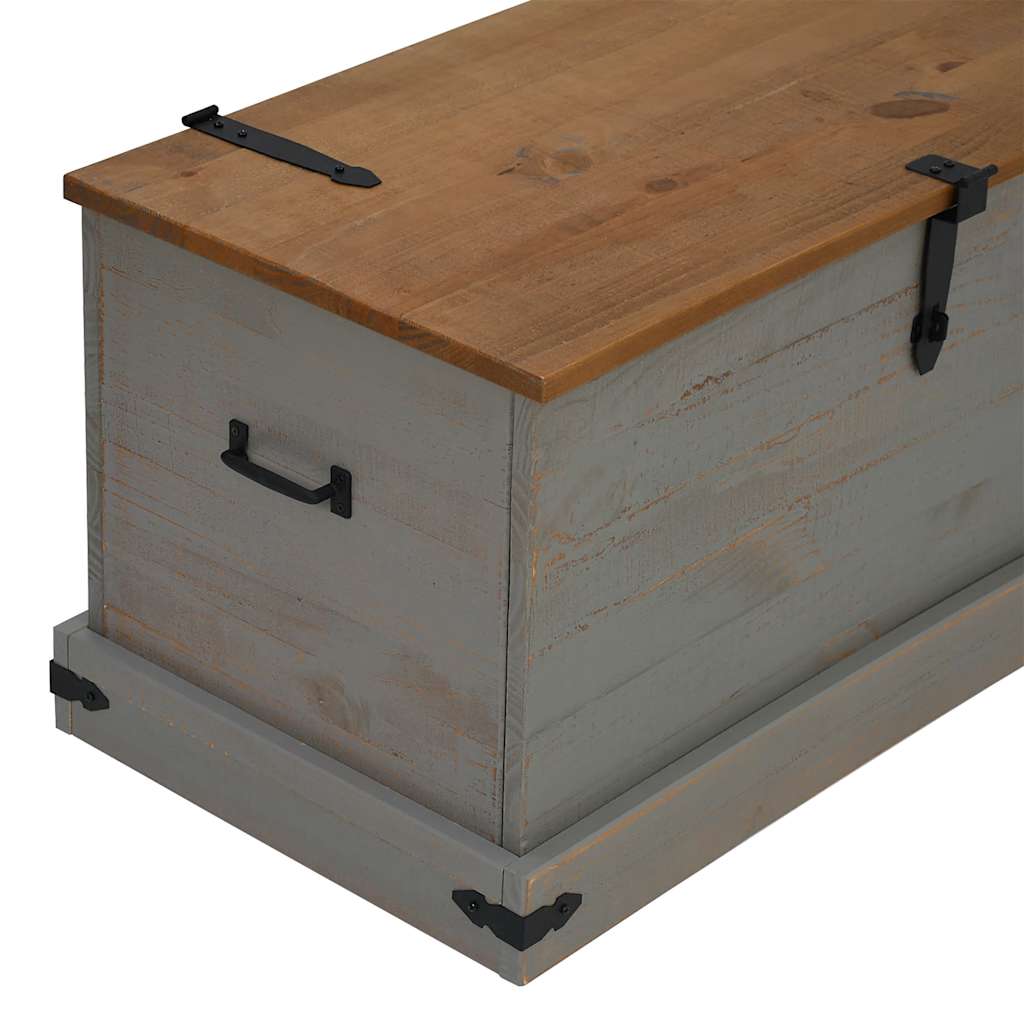 Chest HALDEN Grey 91x48x47 cm Solid Pine