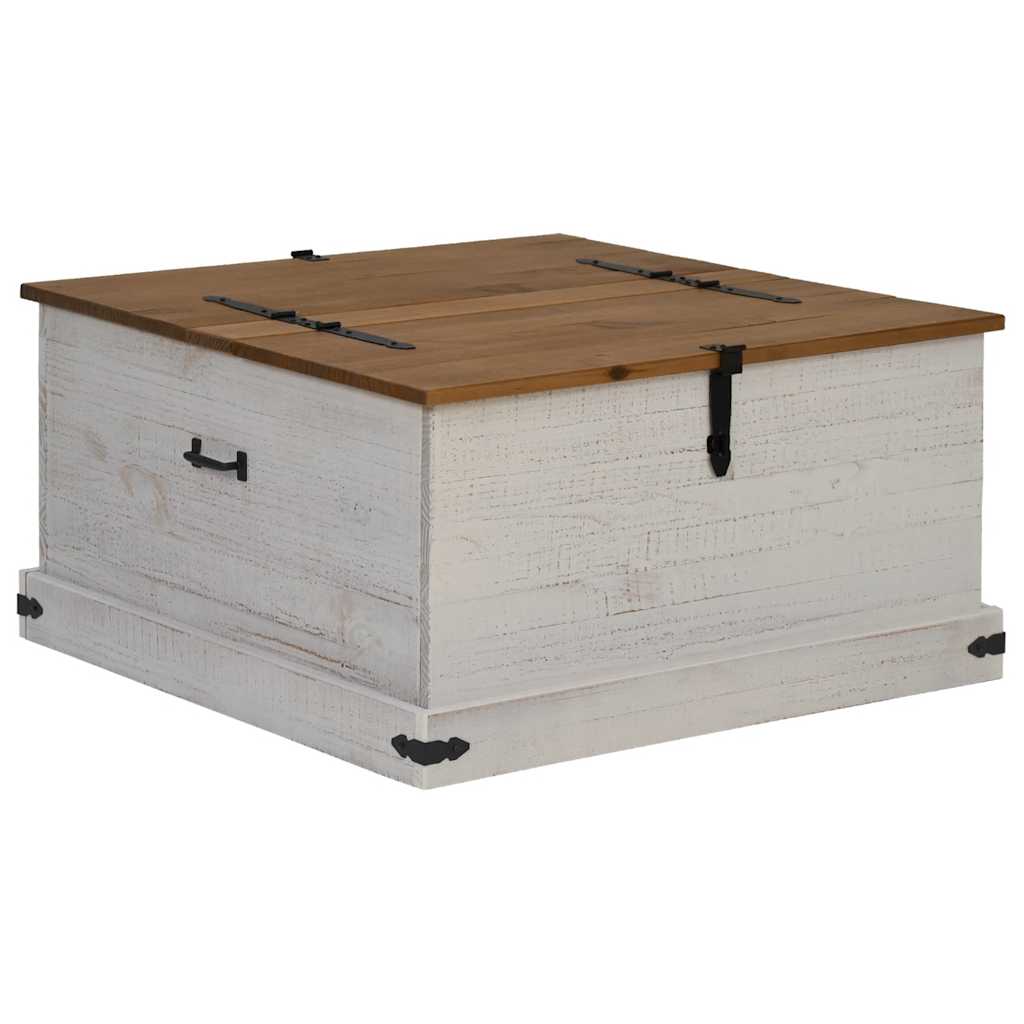 Chest HALDEN White 91x91x47 cm Solid Pine