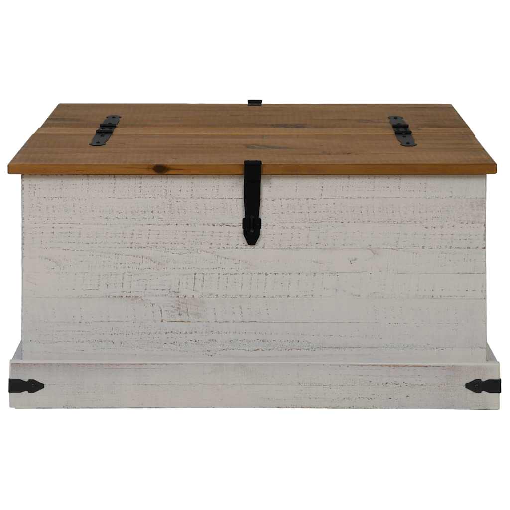 Chest HALDEN White 91x91x47 cm Solid Pine