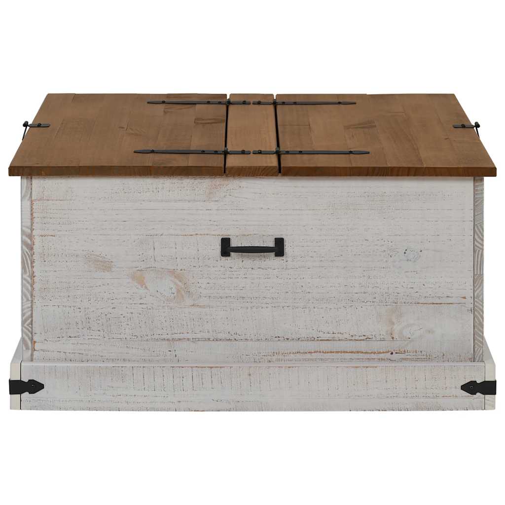 Chest HALDEN White 91x91x47 cm Solid Pine