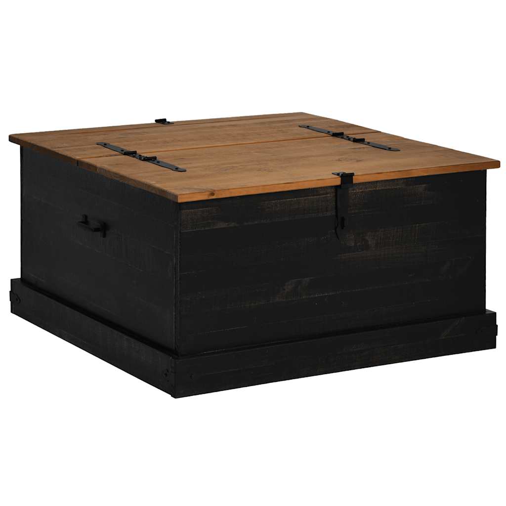 Chest HALDEN Black 91x91x47 cm Solid Pine