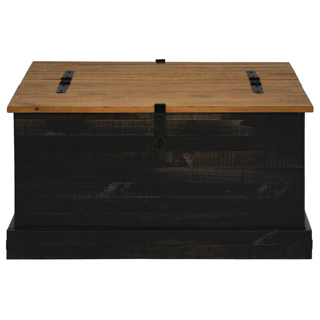 Chest HALDEN Black 91x91x47 cm Solid Pine