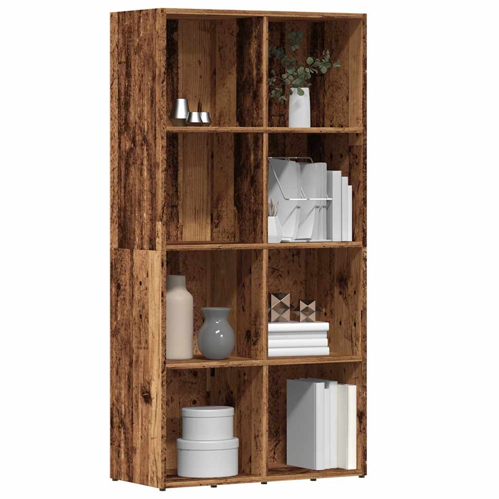 Bookshelf old wood look 66x30x130 cm wood material