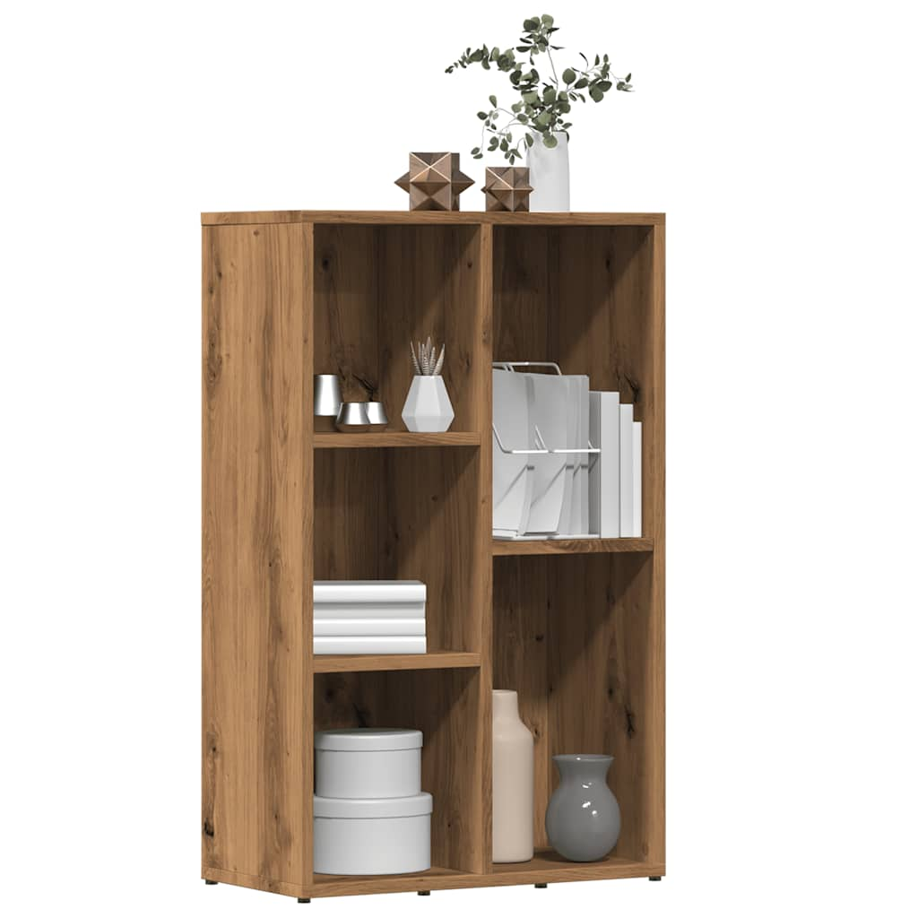 Bookshelf Artisan Oak 50x25x80 cm Wood Material