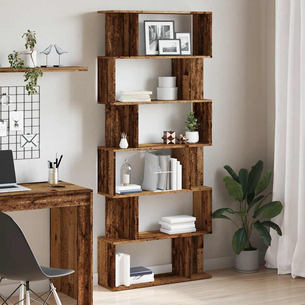 Bookshelf old wood look 80x24x192 cm wood material