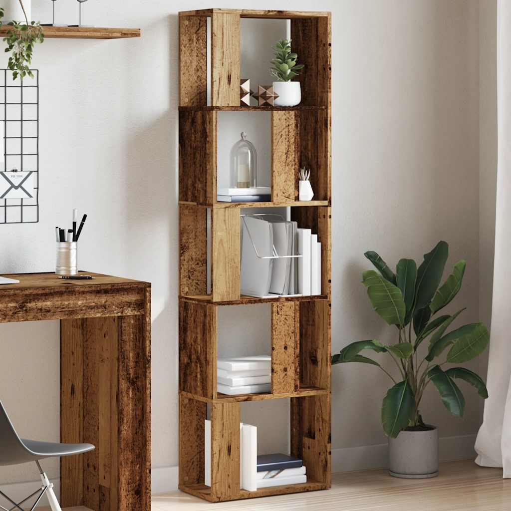 Bookcase old wood look 45x24x159 cm wood material