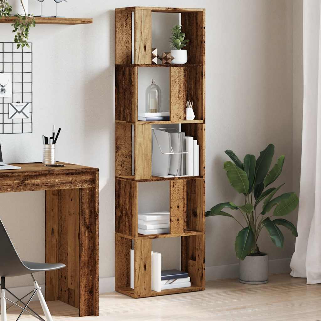 Bookcase old wood look 45x24x159 cm wood material