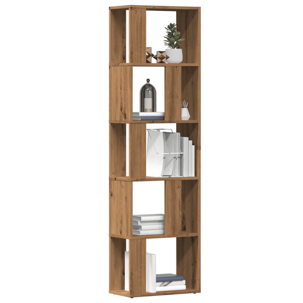 Bookcase Artisan Oak 45x24x159 cm Wood Material