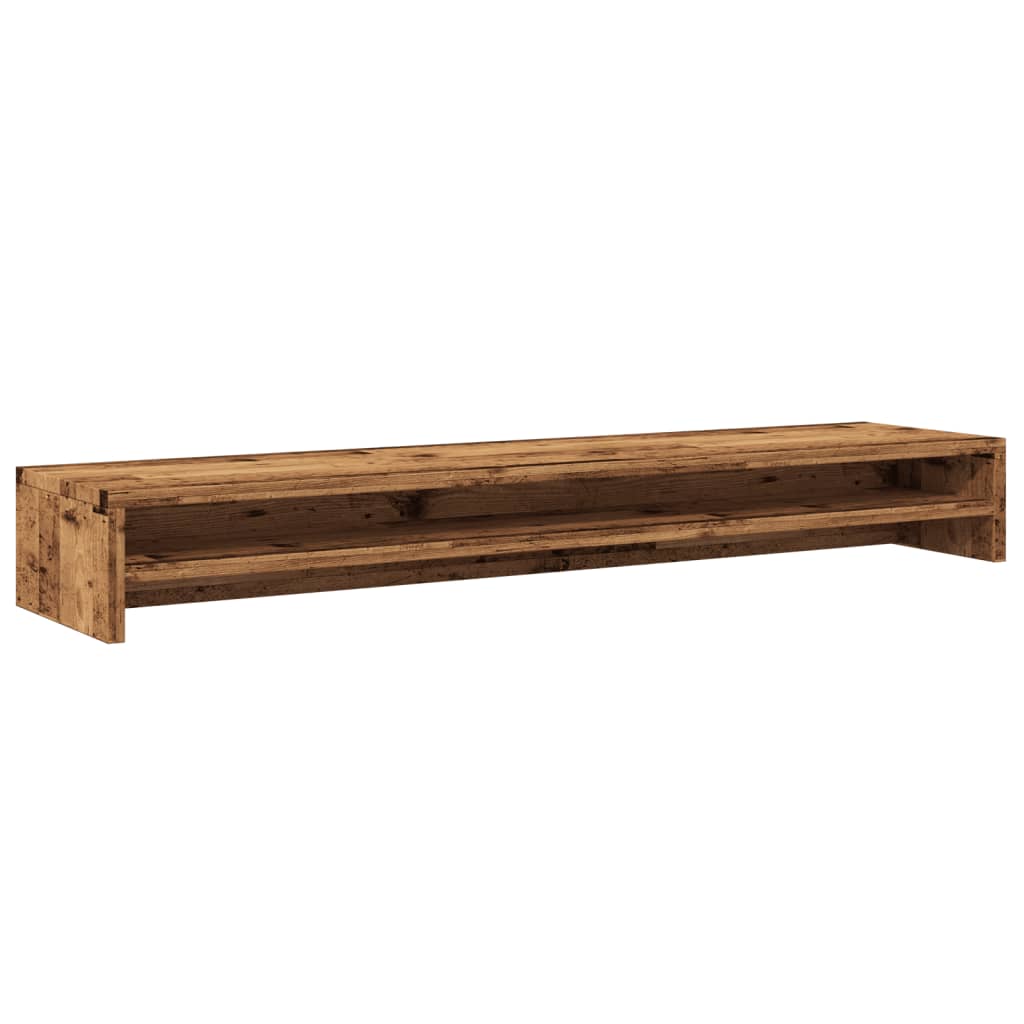 Monitor stand old wood look 100x24x13 cm wood material